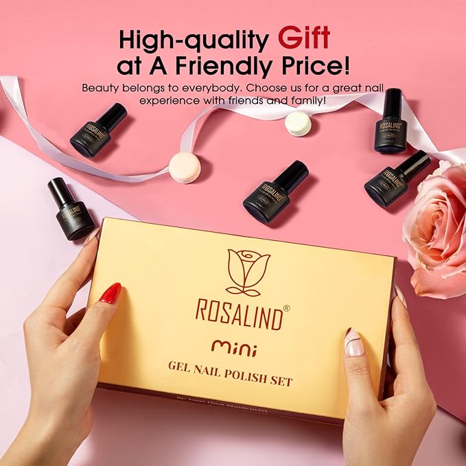 ROSALIND Christmas Red Gel Polish, 12 Colors Burgundy Glitter Red Nail Polish for Nail Art, Bloody Mary Collection Cherry Wine Colors Winter U V Gel Nail Polish Gift