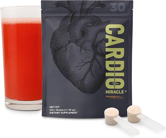 Cardio Miracle Nitric Oxide Supplement with Super Beets 30 Servings - Beet Root Powder with L-Arginine to Support Circulation, Blood Flow, Energy, Endurance, Stamina & Heart Health for Men and Women