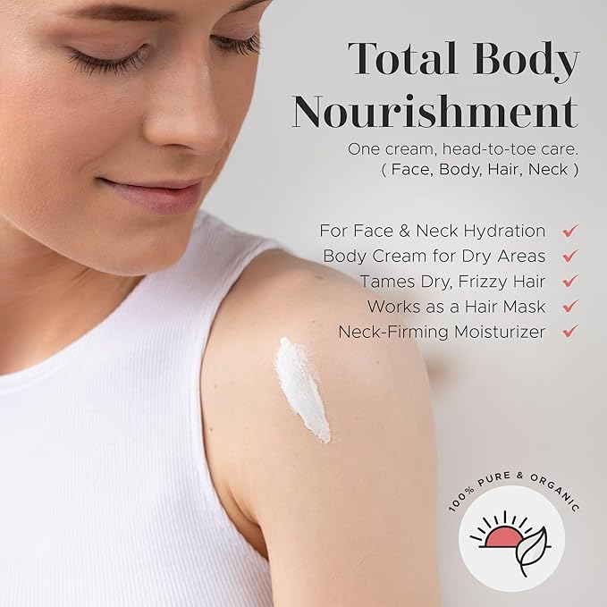 era of nature Cocoa Whipped Body Cream for Women 16oz - Lightweight Whipped Lotion with Natural Cocoa - Non-Greasy Body Butter Cream Lotion & Balm Moisturizer for Face, Hair & Dry Skin, Vegan Skincare