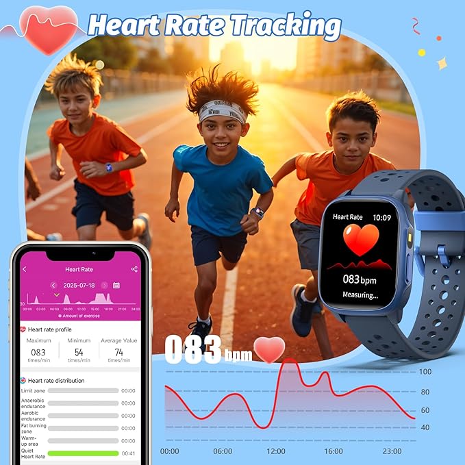 Kids Watch with 140 Sports Modes, 1.5" Kids Fitness Tracker, Boys Smart Watch, No APP/Phone Required, Sleep Monitor, Heart Rate, Puzzle Games, IP68 Waterproof,Gifts for Girls Teens Aged 6-15