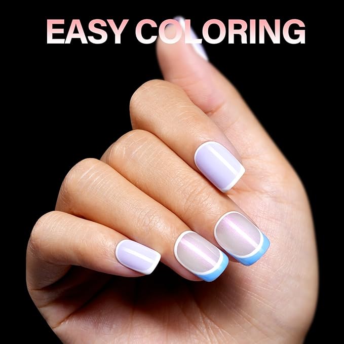 AILLSA Extra Short Square Nail Tips - 240pcs Thickened Pre-filed False Nail Tips Half Matte Nails Tips, Fake Nails for Gift