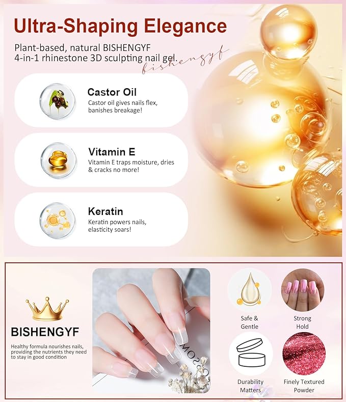 Gold Chrome Nail Powder 4 PCS - Metallic Mirror Nail Art Pigment for Gel Polish Decoration,Resin Craft Festival Chrome Powder,Includes Blue Purple Colors