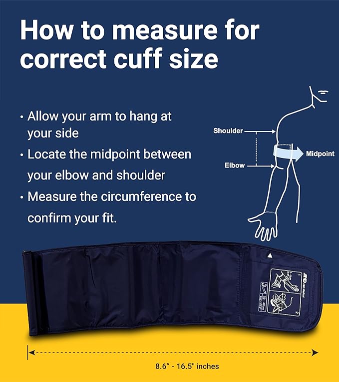 A&D Medical Blood Pressure Monitor for Home Use, UA-651 – Upper Arm Precise BP Machine – Wide Range Cuff (8.6” / 22-42cm), Adults, 4 AA Batteries