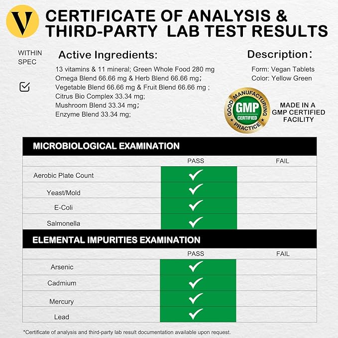 Vegan Whole Food Multivitamin with Iron, Daily Multivitamin for Men and Women, Methylated Multi Vitamins, B-Complex, Fruits & Vegetables, Enzymes, Omegas, Mushroom, Non-GMO, 90 Count