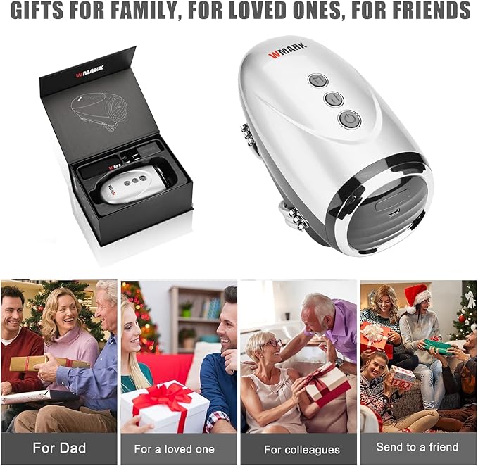 Professional Haircut Massager/Cordless Handheld Massager, Vibration Neck/Legs/Hands/face Massager, 2 Massage nodes 2600AMH (Silver)