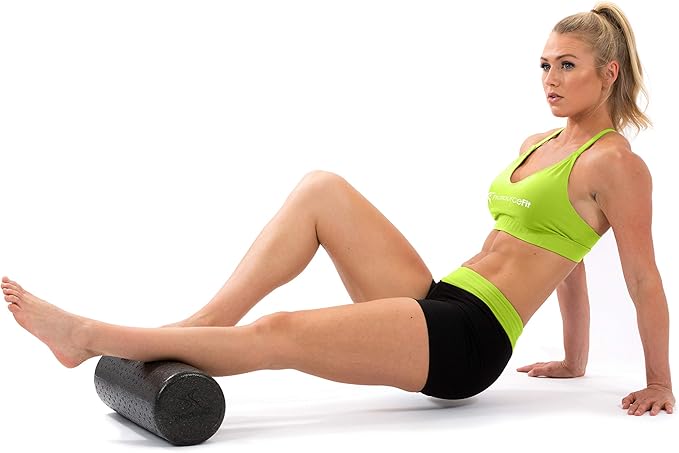 ProsourceFit High Density Foam Rollers 12 - inches Long, Firm Full Body Athletic Massage Tool for Back Stretching, Yoga, Pilates, Post Workout Muscle Recuperation