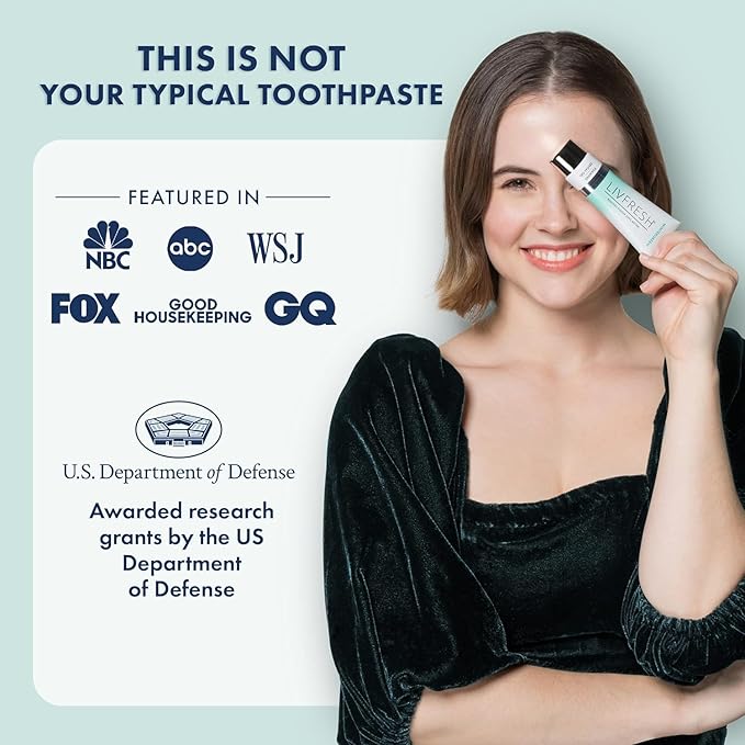 LIVFRESH Toothpaste Gel, Clinically Proven to Remove Plaque 250% Better, Improves Gum Health 190% Better, Prevents & Reduces Tartar, Freshens Breath, SLS Free Dental Gel, Wintergreen, 2 Pack