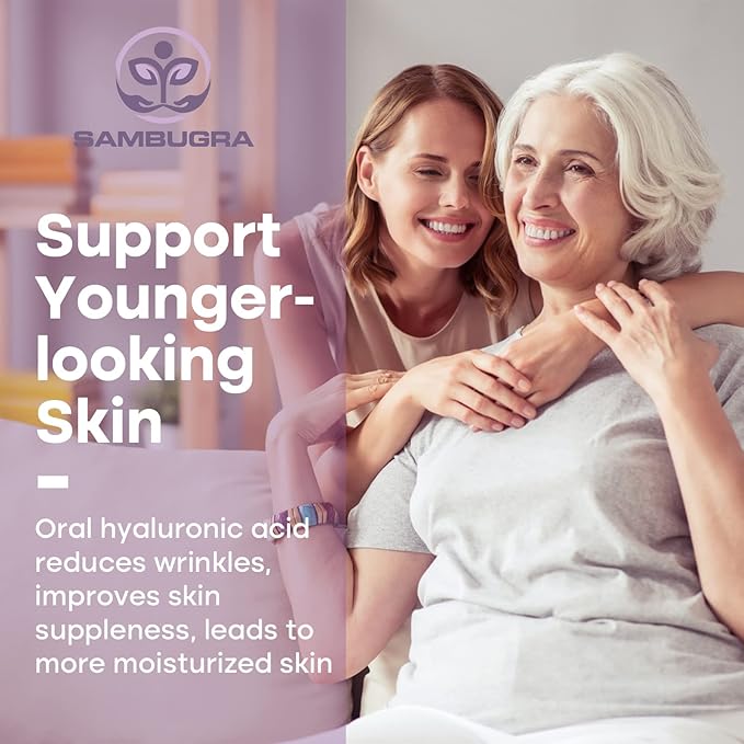 Liposomal Hyaluronic Acid 1000mg, High BioavailabilityHyaluronic Acid Capsules, Dietary Supplement Support Skin and Bones, 60 Capsules