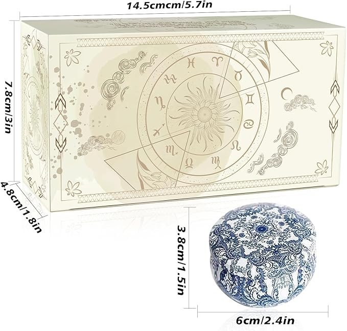 2 Pack 2.2-Ounce Scented Jar Candles - Blue&White Pordcelain Style - Perfect for Church, Family, Wedding, Party- Vibrant Colorful Iron Can Jars Candles(Lemon &Bergamot Fragrance)