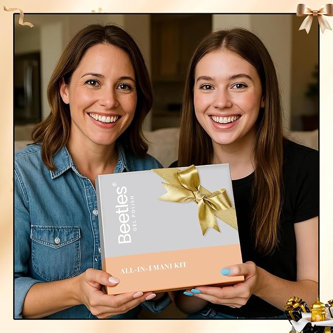 Beetles Gel Nail Polish Kit with U V Light - 68 Pcs Nails Kit 45 Colors Winter Christmas Gel Polish Set Mystic Wonderland Soak Off Red Green Nude DIY Manicure Nail Salon Gifts for Women Teens Girls