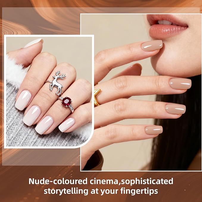 JODSONE 10 Colors Gel Nail Polish Set with Base Coat & Top Coat White Pink Purple and Red Gel Polish for All Seasons Women's Holiday Gift