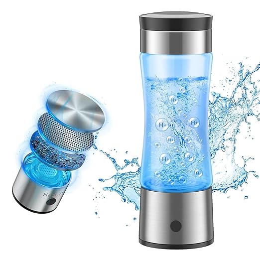 Hydrogen Water Bottle, Hydrogen Water Bottle Generator,3-Min Electrolysis Smart Water Ionizer with SPE/PEM Technology, Hydrogen Water Machine for Women Men Office School Bike Running