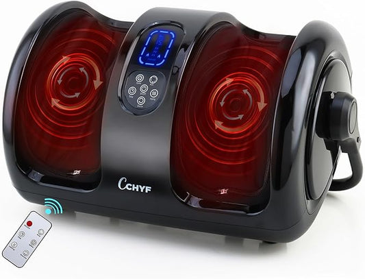 Foot Massager with Heat,Shiatsu Foot Massager for Plantar Fasciitis,Pain Relief and Heat Therapy,Massage Leg/Calf/Ankle with Deep Kneading for Family and Friends(Black)