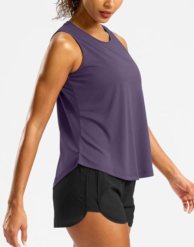 G Gradual Workout Tank Top for Women Sleeveless Athletic Yoga Tops High Neck Quick Dry Running Tennis Sports Shirts for Women