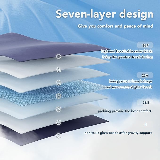 Topcee Weighted Blanket for Adults (20 lbs, 60" x 80") Queen Size Soft Cooling Heavy Blanket Sleeping, Apply to 190-210 lbs Body, Thick Breathable Blanket with Glass Bead, Easy Care