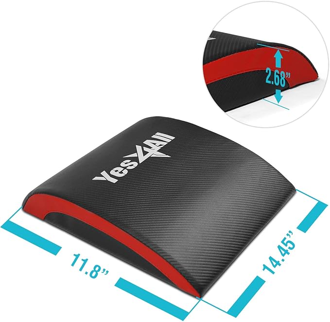Yes4All Ab Exercise Mat Tailbone & No Tailbone, Foldable Abdominal Sit Up Support Pad, Abs Workout Equipment for Core Training and Lower Back