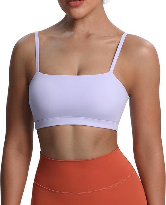 Aoxjox Women's Workout Bandeau Bras Training Fitness Running Yoga Crop Tank
