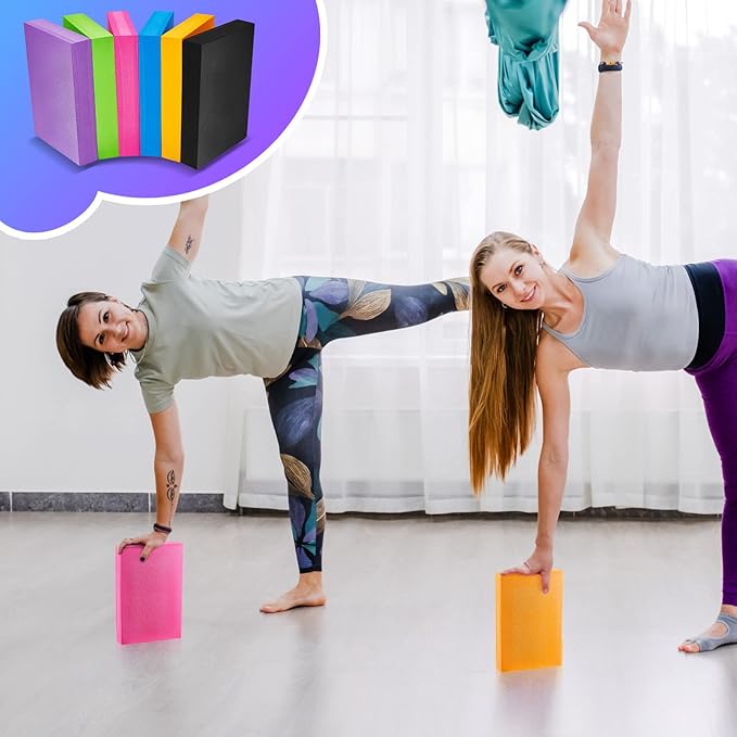 6 Pcs Balance Pad Balancing Foam Pad Yoga Mat Trainer Non Slip Cushion Exercise Mat Knee Pad for Fitness and Stability Stretching, Pilates, Physical Therapy, Core Trainer, 11.81 x 7.87 x 1.97 Inch