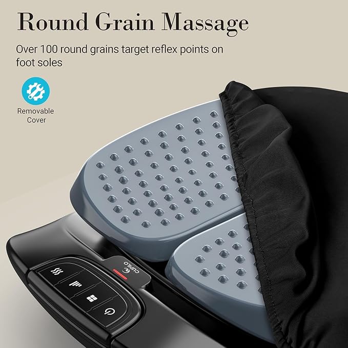 Foot Massager for Neuropathy, FSA Eligible HSA Adjustable Vibration Foot Massager with Heat & Remote Control, Electric Feet Massager for Legs Circulation, Plantar Fasciitis Pain, Stress Relief