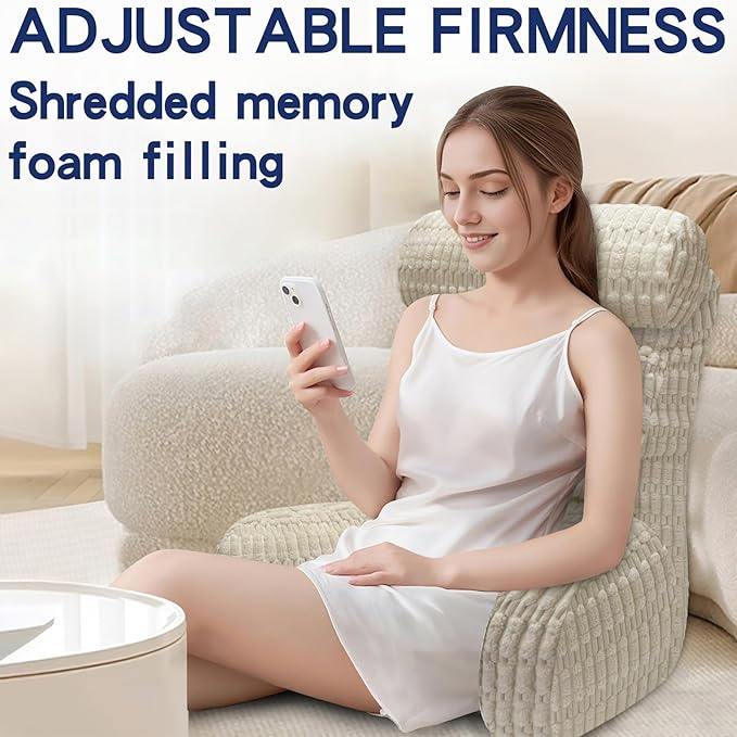 Back Pillow for Bed Sitting Up, Reading Pillow, Extra Large Arm Pillows for Adults for Back Support,Bed Pillow for Sitting up for Watching TV/Gaming/Relaxing