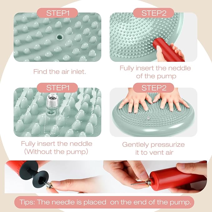 Amylove 6 Pcs Wiggle Seat Inflated Wobble Cushion for Sensory Kid 13 Inch Balance Disc Kids Flexible Seating Exercise Sensory Pad Chair Cushion for Classroom Office School