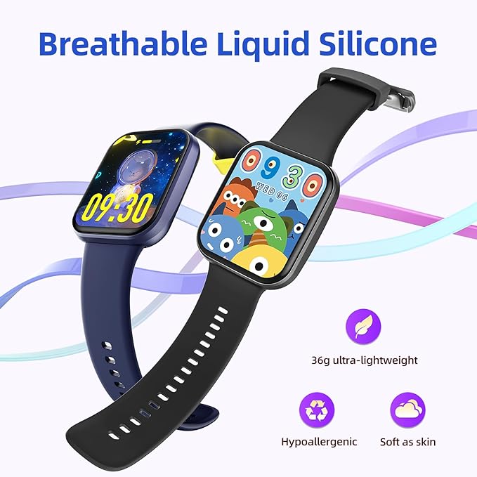 Parsonver Kids Smart Watch with Parent-Child Task & Reward System, Fun Fitness Tracker with 20 Sports Modes, Heart Rate & Sleep Monitor, IP68 Waterproof, Great Birthday Gifts for Boys Girls 5-16, Blue