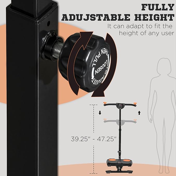 Soozier Foldable Ab Twister Board for Waist Trimming with Screen Showing Time, Calories, Ab Workout Equipment for Women and Men, Core Fitness Training Ab and Butt Workout Equipment