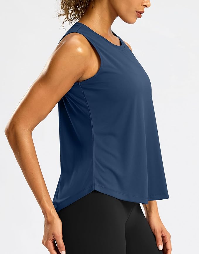 G Gradual Workout Tank Top for Women Sleeveless Athletic Yoga Tops High Neck Quick Dry Running Tennis Sports Shirts for Women