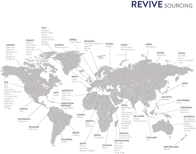 Top 3 Essential Oils Kit by Revive Essential Oils -100% Pure Therapeutic Grade, for Diffuser, Humidifier, Massage, Aromatherapy, Skin & Hair Care - Cruelty Free - Unrefined Oils with No Fillers