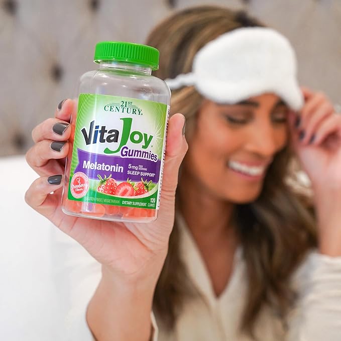 21st Century Vitajoy Melatonin Gummies, Multi, Strawberry, 120 Count