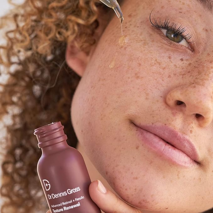 Dr. Dennis Gross Advanced Retinol + Ferulic Texture Renewal Serum – Anti-Aging Formula to Smooth Texture, Boost Radiance, and Minimize Fine Lines & Wrinkles, 1 oz