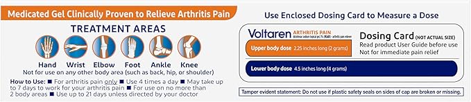 Voltaren Arthritis Pain Gel for Powerful Topical Arthritis Pain Relief with Diclofenac - NEW Easy Open Cap - 150 g