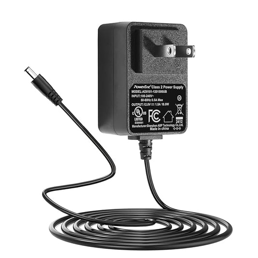 Makartt Original Power Charger Adapter for Nouvella Nail Drill, 12V 1.5A AC-DC Battery Supply for 35000RPM Rechargeable Electric File Manicure Tech Art Salon Home DIY Use