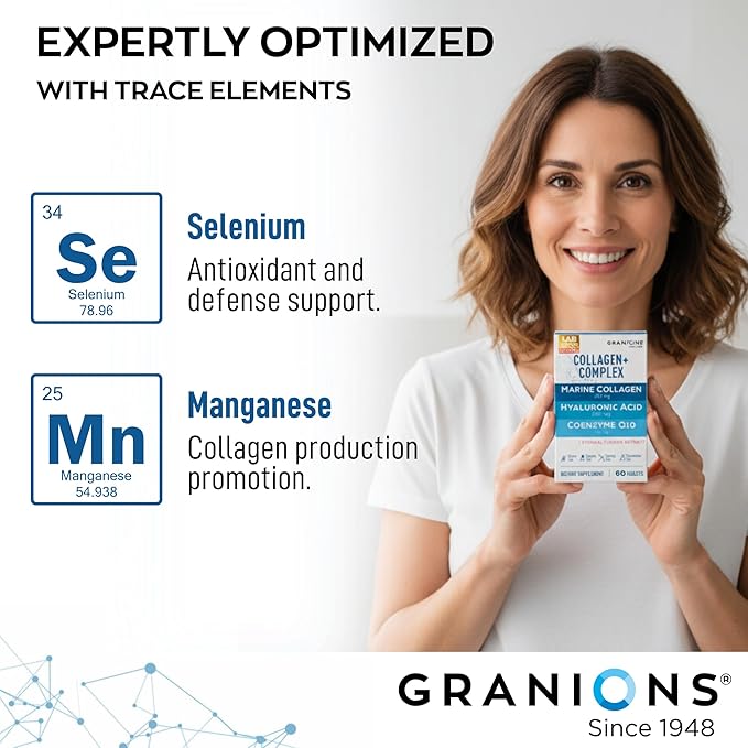 Marine Collagen Pills Complex – 200mg Hyaluronic Acid Supplement, Coenzyme Q10 CoQ10, Hydrolyzed Marine Collagen Peptides, Eternal Flower Hydration, Age Defense Supplements - 60 Sealed Tablets