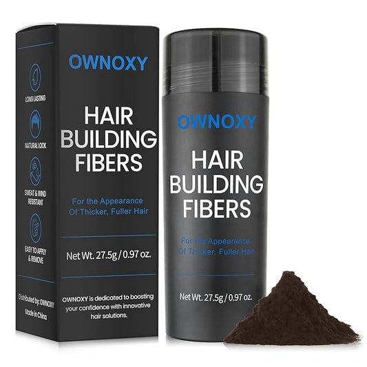 Hair Fibers for Thinning Hair - Hair Building Fibers for the Appearance of Thicker, Fuller Hair, Hair Thickening Fibers for Men and Women - Easy to Apply & Remove, 27.5g/ 0.97oz (Medium Brown)