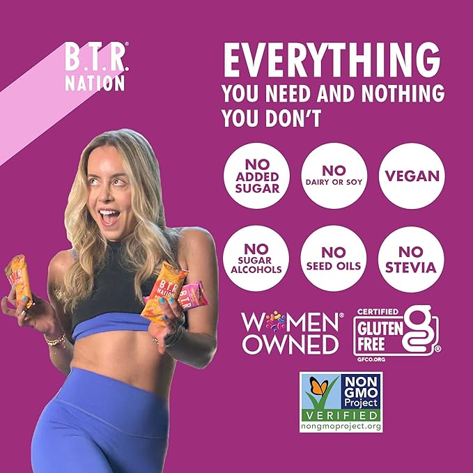 B.T.R. Nation Vegan Keto Plant Based Protein & Fiber Bars - High Protein (Sampler Pack) | (9 Pack) | Low Carb & GF, Free of Sugar Alcohols, Dairy, Soy and Boosted with Powerful Superfoods!