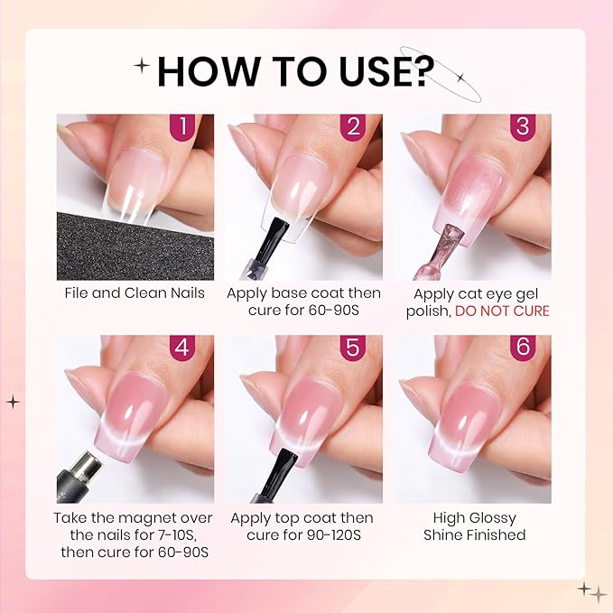 12 Colors Magnetic Nail Polish Gel Nude Series Moonlight Cat Eye Gel Nail Polish with Magnet Soak Off UV Manicure Gift for Women Girls