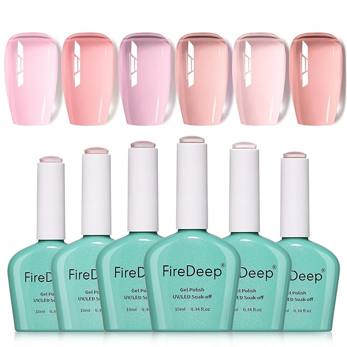 6 Colors Sheer Jelly Gel Polish Baby Blush Soft Shades Hema Free Art DIY Salon Gift