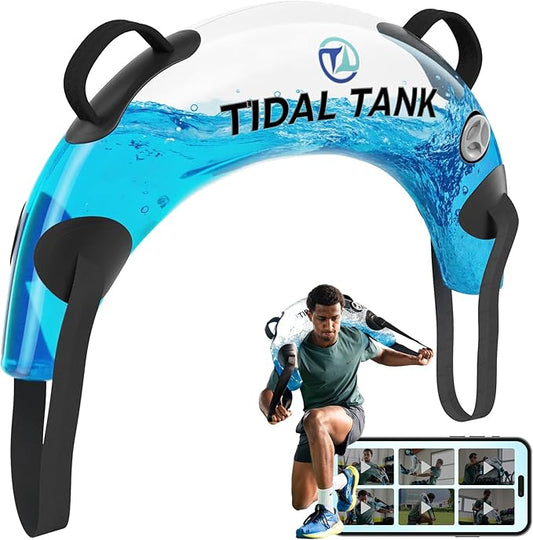 Tidal Tank Tube - The Original Aqua Bag - Water Weight Bag up to 79 lbs - Adjustable Workout Sand Bags Weights Alternative - Portable Sandbag Fitness Equipment Set, Home Exercise Gym - Including App