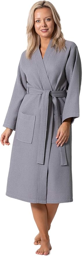 Waffle Knit Lightweight Kimono Spa & Bath Robes for Women - Quick Dry - Soft