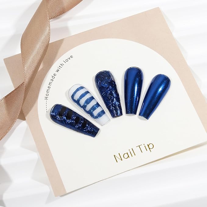 Artdone Chrome Nail Powder, Dark Blue Iridescent Aurora Powder Metallic Mirror Effect Pigment Pearlescent Mermaid Pigment Pearl Glitter Dust Kit, Nail Art Decoration, Resin Craft