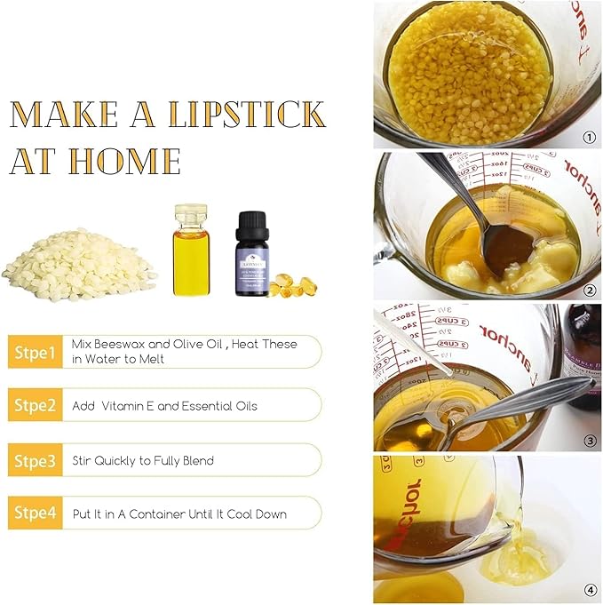 5-lb Pure White Beeswax pellets - for Candles in All Shapes and Sizes, Beeswax Balm, Lip Balm, soap Making Supplies,Craft Projects DIY (80 oz).