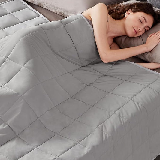 Weighted Blanket Queen Size (60"x80" 15lbs),Ultra Soft and Cozy Cooling Weighted Blanket Queen Size for Adult,Heavy Blanket with Machine Washable Soft Blanket, Stone Grey