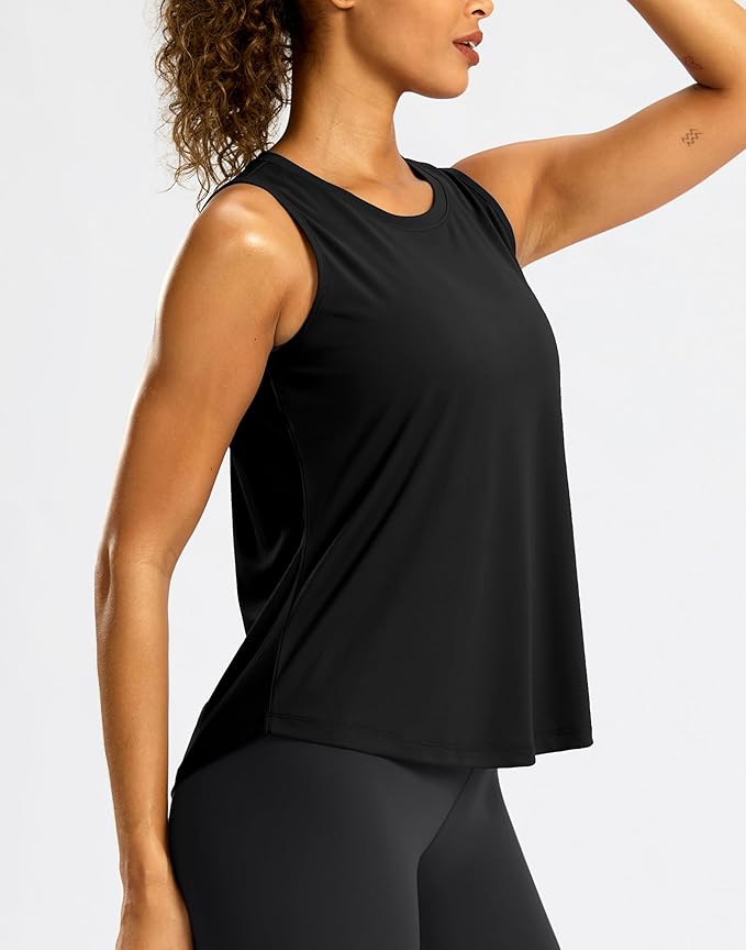 G Gradual Workout Tank Top for Women Sleeveless Athletic Yoga Tops High Neck Quick Dry Running Tennis Sports Shirts for Women