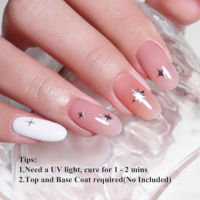 6 Colors Gel Polish Set Pink White Nude Hema Free Soak Off Salon Home DIY Gift for Women