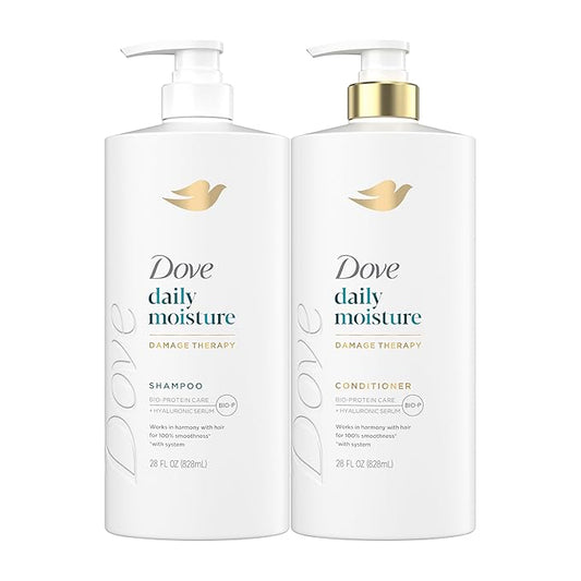 Dove Damage Therapy Shampoo Daily Moisture 28 Fl oz & Dove Conditioner Daily Moisture 28 Fl oz