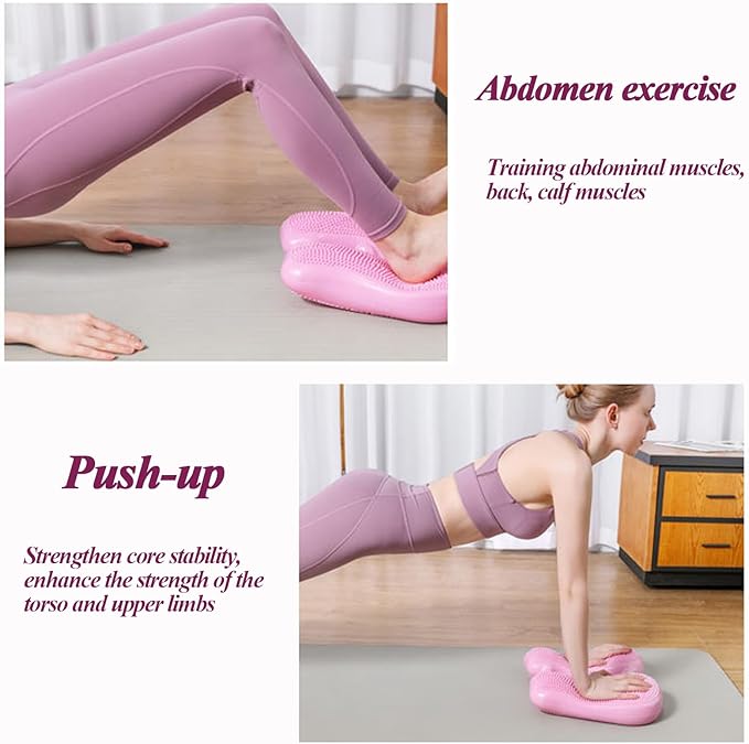 Inflatable Stepper for Exercise, Balance Training Mat for Fitness Yoga, Multi-Function Air Stepper for Gym, Home & Office