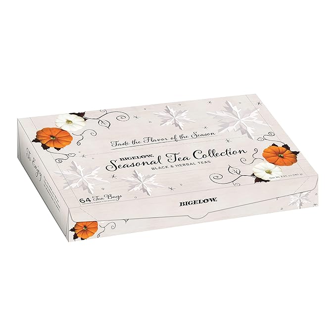 Bigelow Tea Seasonal Collection, Variety Gift Box Sampler, 64 Tea Bags, (Pack of 2)