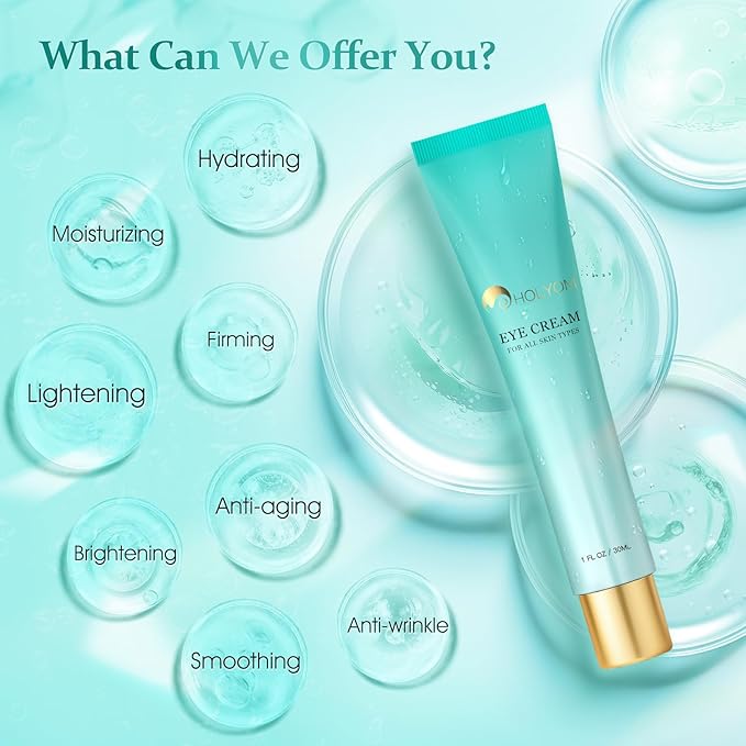 Advanced Eye Cream for Eye bags - Targeted Solution for Puffiness, Wrinkles, Dark Circles, and Firmness - Temporary Firming & Tightening Treatment - Wrinkle Filler, Natural Infusions 1 oz