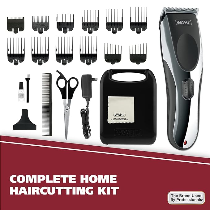 Wahl Clipper Rechargeable Cord/Cordless Haircutting & Trimming Kit for Heads, Longer Beards, & All Body Grooming - Model 79434